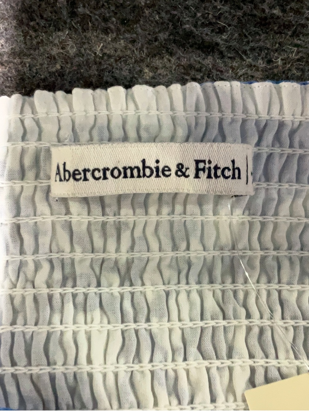 NWT Abercrombie & Fitch Emerson Poplin Light Blue and White Boho Printed Dress - Picture 4 of 4